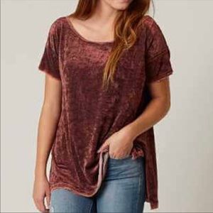 Free People Doran oversized velvet top, size XS
